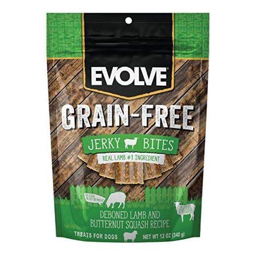 Evolve Grain Free Lamb, Sweet Potato and Butternut Squash Jerky Bites Dog Treats