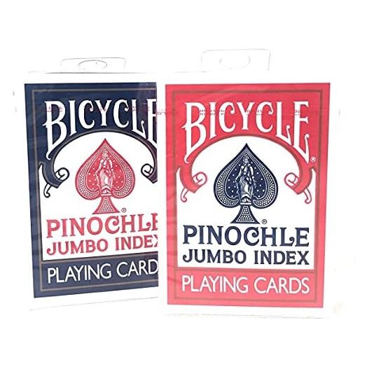 Bicycle Pinochle Playing Cards Jumbo Index 2 Decks