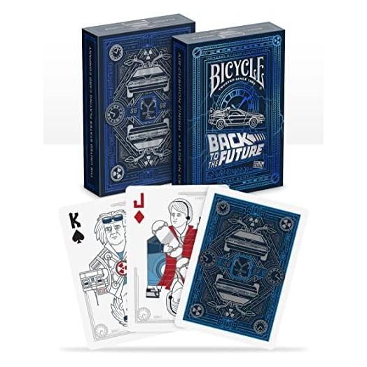 Bicycle Back To The Future Playing Cards 1 Pack, Premium, Foil, Metallic , Blue