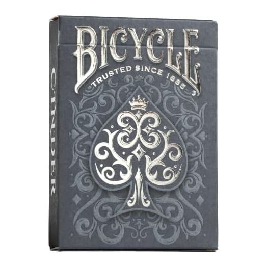 Bicycle Cinder Premium Playing Cards, Silver Smoke Foil, 1 Deck
