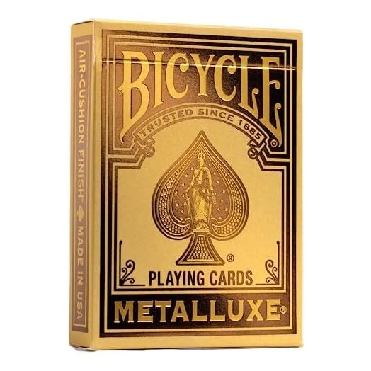 Bicycle Metalluxe Gold Playing Cards - Premium Metal Foil Finish - Poker Size
