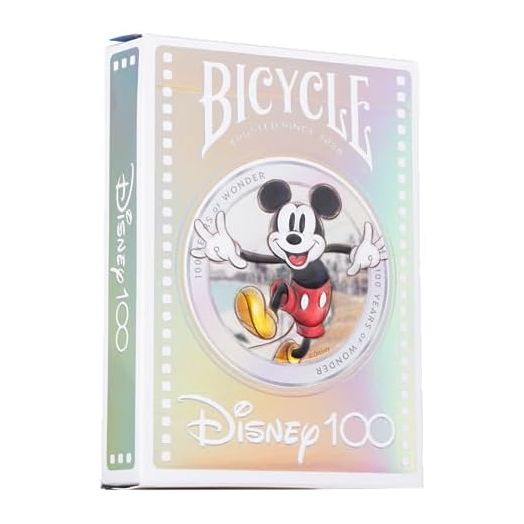 BIcycle Disney Limited Edition 100 Year Anniversary Playing Cards - Holographic Foil - Features 20+ Iconic Disney Characters