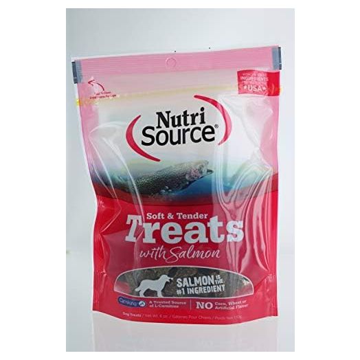 (3 Pack) Nutri Source Soft/Tender Dog Treat Flavor: Salmon 6-Ounces