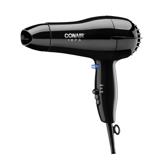 Conair Mid Size Ceramic Hair Dryer, 1875 Watts, Black
