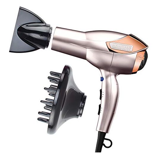 Conair INFINITIPRO 1875 Watt Lightweight AC Motor Styling Tool/Hair Dryer, Rose Gold