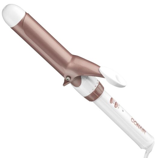 Conair Double Ceramic Travel Size 1.25" Spring Curling Iron, Gold | CONAIR