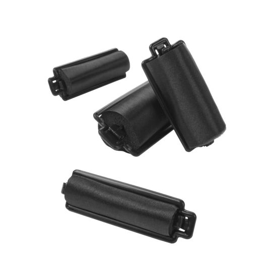 Conair Curl Collective 3" Satin Sponge Foam Hair Rollers, 42 Piece Set, Black