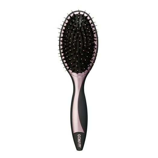 Conair Diamond Ceramic Porcupine Cushion Hairbrush with Boar and Nylon Bristles to Smooth and Add Shine, 1ct