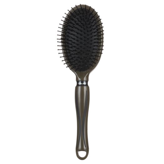 Conair Wild Primrose Professional Nylon Bristle 10.5" Oval Detangling Cushion Hair Brush, Green