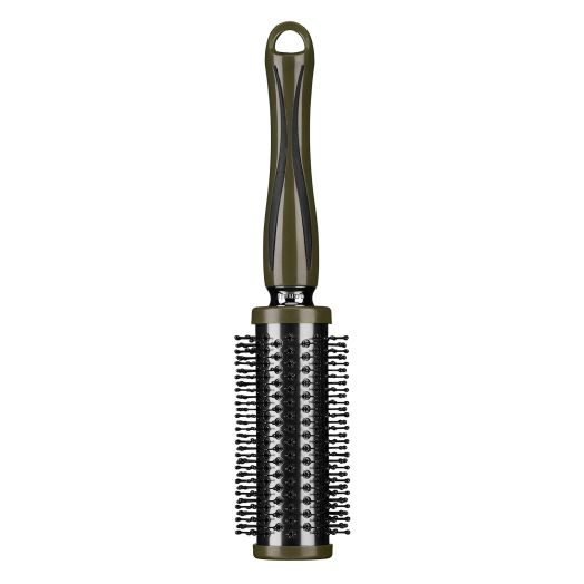 Wild Primrose by Conair Hot Curling Nylon Round Hairbrush for Top-Rated Smooth Waves or Curls in Olive Green, 1ct