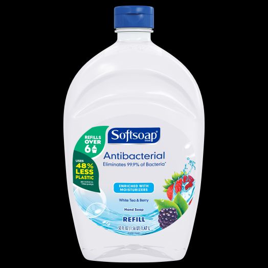 Softsoap Antibacterial Liquid Hand Soap Refill, White Tea and Berry, 50 Oz