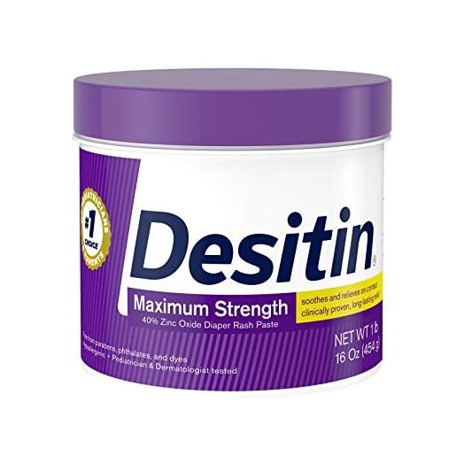 Desitin Maximum Strength Baby Diaper Rash Cream with 40% Zinc Oxide for Diaper Rash Relief & Prevention, 16 oz | Desitin