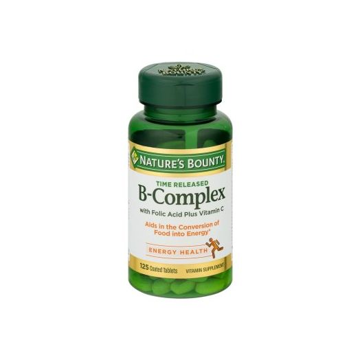 Nature's Bounty B-Complex Time Released, Coated Tablets, 125ct
