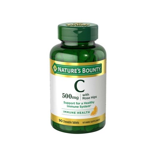 Nature's Bounty Vitamin C with Rose Hips, 500mg Tablets, 90ct