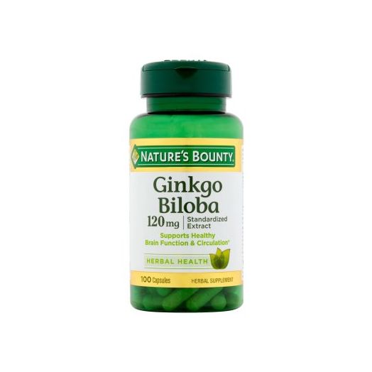 Nature's Bounty Ginkgo Biloba 120mg Capsules, 100 Ct