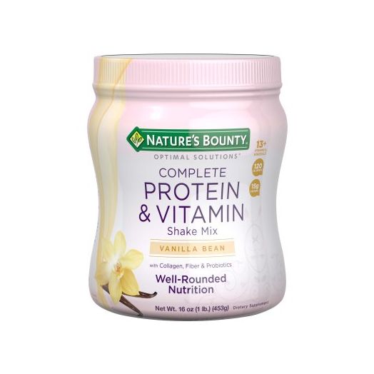Nature's Bounty Optimal Solutions Protein Shake Vanilla, 16 Ounce Jar, Protein and Vitamin Shake for Women