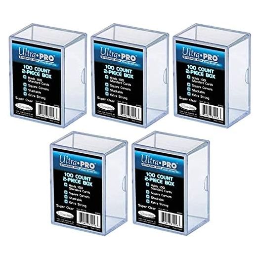 Ultra Pro Pack of 5 - 100 Count 2 Piece Storage Box
