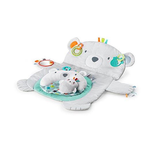Bright Starts Tummy Time Prop & Play Activity Mat - Polar Bear, Ages Newborn +