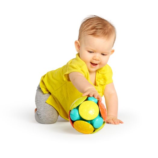 Bright Starts Wobble Bobble Crawl & Chase Activity Ball Toy, Ages 3 months +