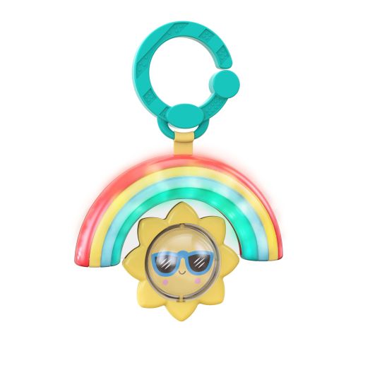 Bright Starts Sun Shaker Shake & Glow Baby Activity Toy - Musical Light Up Infant Toy, Take Along for Ages 3 Months+