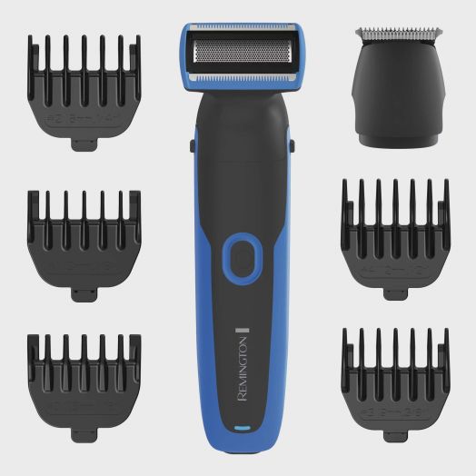 Remington WETech Face & Body Grooming Kit, Groomer Trimmer, Black/Blue, PG6255B