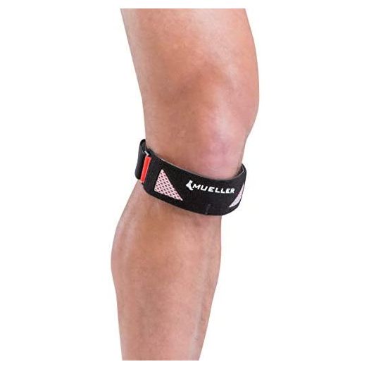 Mueller Sports Medicine Advanced SportCare Patella Strap, For Men and Women, Black, One Size Fits Most