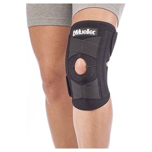 Mueller Sports Medicine Self-Adjusting Knee Stabilizer, For Men and Women, Black, One Size (Pack of 1)