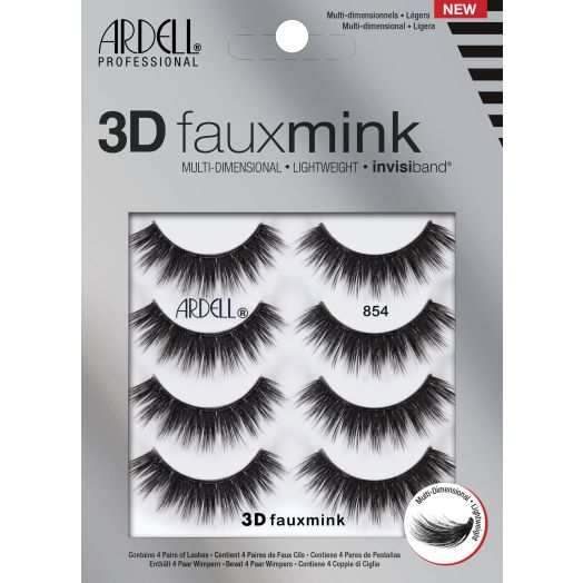 Ardell 3d Faux Mink Lashes 854, Black, 4 Pairs