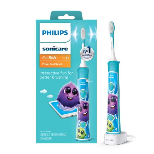 Philips Sonicare for Kids Rechargeable Electric Toothbrush with Bluetooth Connectivity, Blue