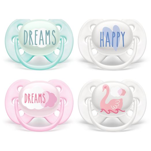 Avent Ultrasoft Deco Paci 0-6m
