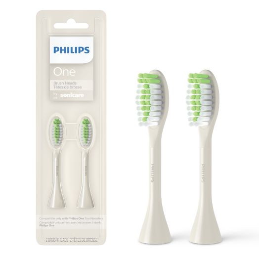 Philips One by Sonicare Brush Heads, Snow BH1022/07 (2 Pack)