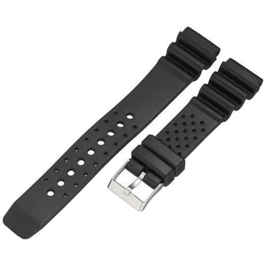 TX2031BK Allstrap 20mm Polyurethane Black Watch Strap