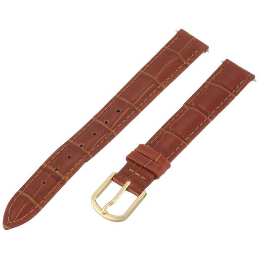 TX45313HN Allstrap 13mm Honey Regular-Length Tile Crocodile Calf Watchband