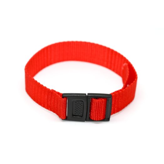 Vintage Retro 18mm Red Nylon Slip Thru One Piece Watch Band Strap Fits Weekender and Others
