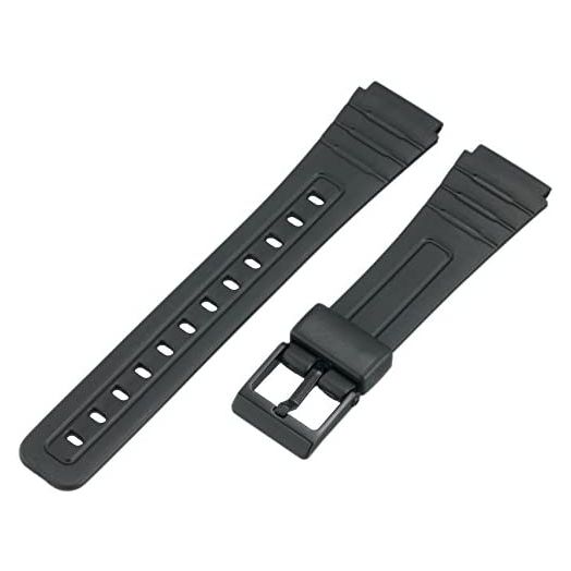 Voguestrap TX1852 Allstrap 18mm Black Regular-Length Fits Casio and Other Sport Watch Band