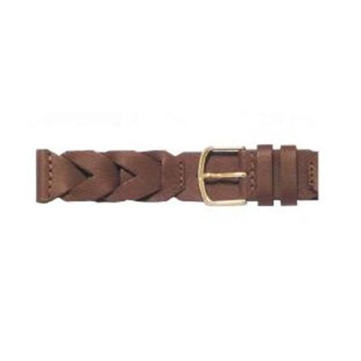 Brown Braided Leather 19mm Watchband