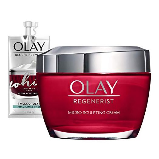 Olay Regenerist Micro-Sculpting Cream, Face Moisturizer, 1.7 oz + Whip Face Moisturizer Travel/Trial Size Bundle