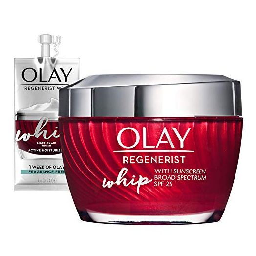 Olay Regenerist Whip Face Moisturizer SPF 25, 1.7 oz + Whip Face Moisturizer Travel/Trial Size Bundle