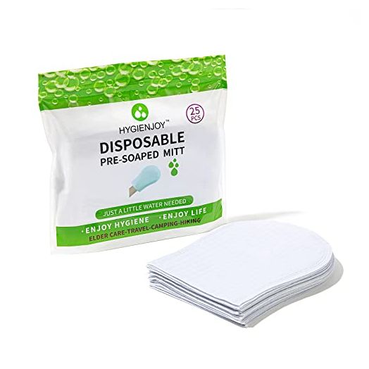 HYGIENJOY-No Rinse Body Wash Wipes(25 counts)-Disposable Bath Wipes,More Convenient to Use,Waterless Wash Cloths,for Nursing The Elderly,The Injured and The Disabled (1 Pack)