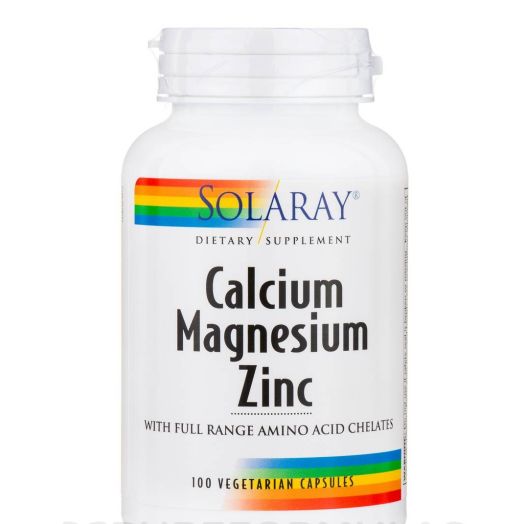 Solaray Calcium, Magnesium, Zinc - 100 Vegetarian Capsules