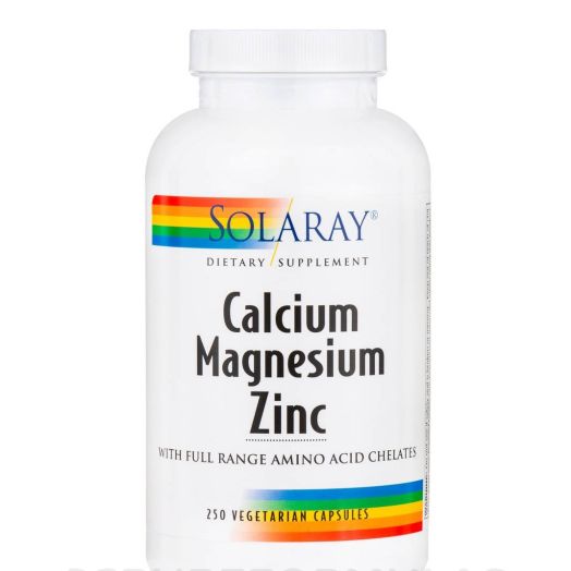 Solaray Calcium, Magnesium, Zinc - 250 VegCaps