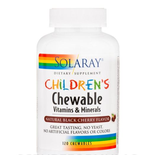 Solaray Children's Chewable Vitamins & Minerals, Natural Black Cherry Flavor - 120 Chewables