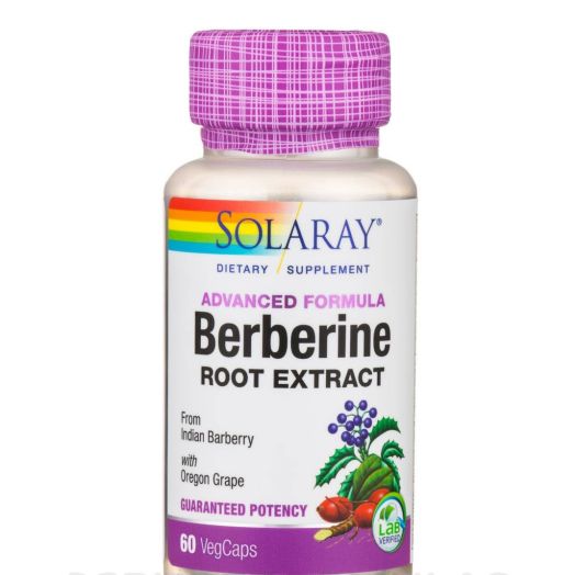 Solaray Berberine Root Extract, Advanced Formula - 60 VegCaps