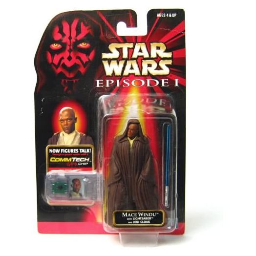 Star Wars Episode I: The Phantom Menace, Mace Windu (Jedi Cloak) Action Figure, 3.75 Inches