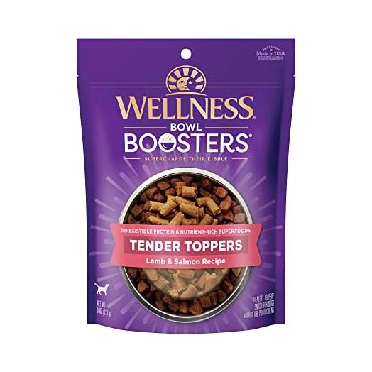 Wellness Tender Toppers (Previously Bowl Boosters), Grain-Free Natural Dog Food Toppers or Mixers, Made with Real Meat (Beef, Lamb/Salmon, Turkey/Chicken, Whitefish/Salmon)