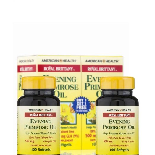 American Health Royal Brittany Evening Primrose Oil 500 mg - 100 + 100 Free Softgels