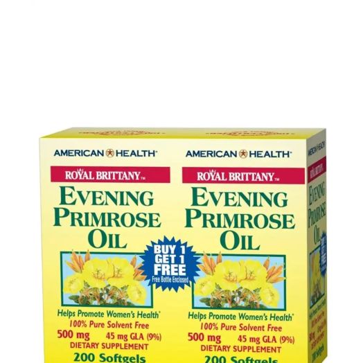American Health Royal Brittany Evening Primrose Oil 500 mg - 200 + 200 Free Softgels