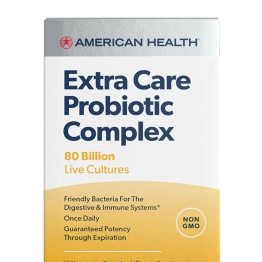 American Health Extra Care Probiotic Complex 80 Billion - 15 Vegetarian Capsules