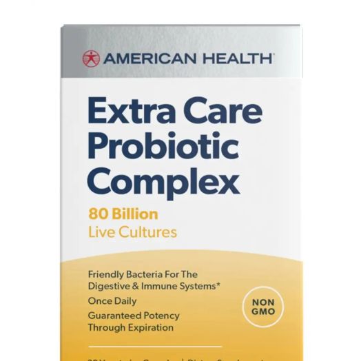American Health Extra Care Probiotic Complex 80 Billion - 30 Vegetarian Capsules