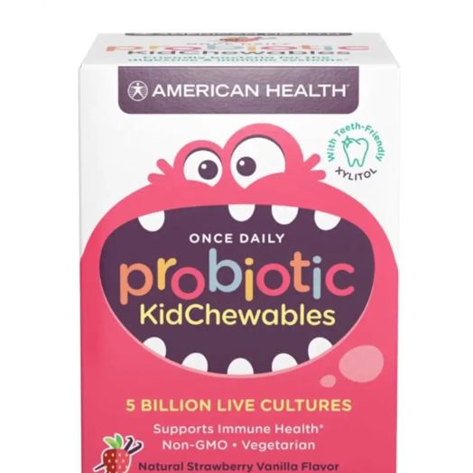 American Health Once Daily Probiotic KidChewables, Natural Strawberry Vanilla Flavor - 30 Chewable Tablets